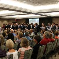 Students stand and recite the engineering pledge